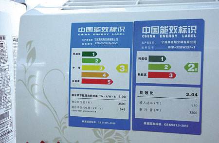 家电能效等级标签